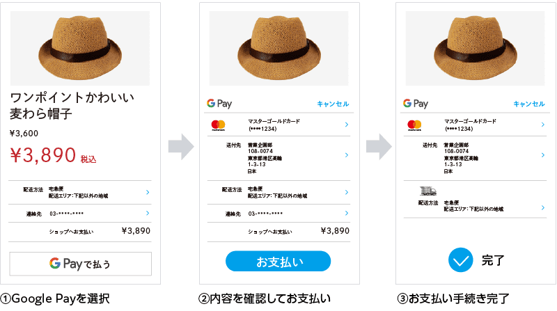 GooglePayのお支払方法