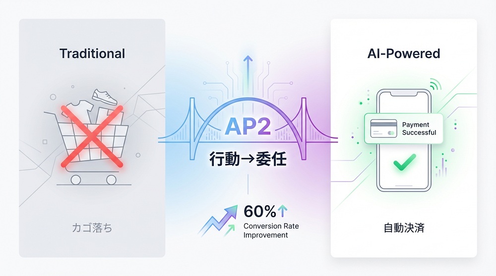 カゴ落ちの消滅。決済は行動から委任へ