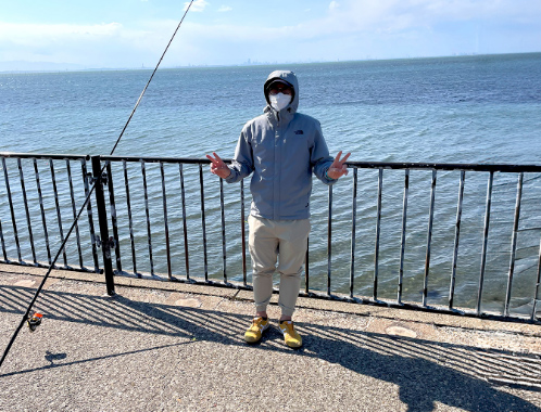 釣りをするS.Mさんの画像