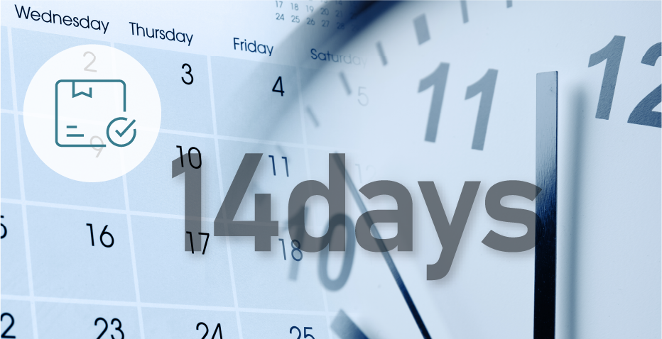 最短14営業日で導入